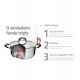 Caçarola 20cm 3,6 Litros Funda Duo Silicone Aço Inox Tramontina Com Tampa E Alças Em Silicone